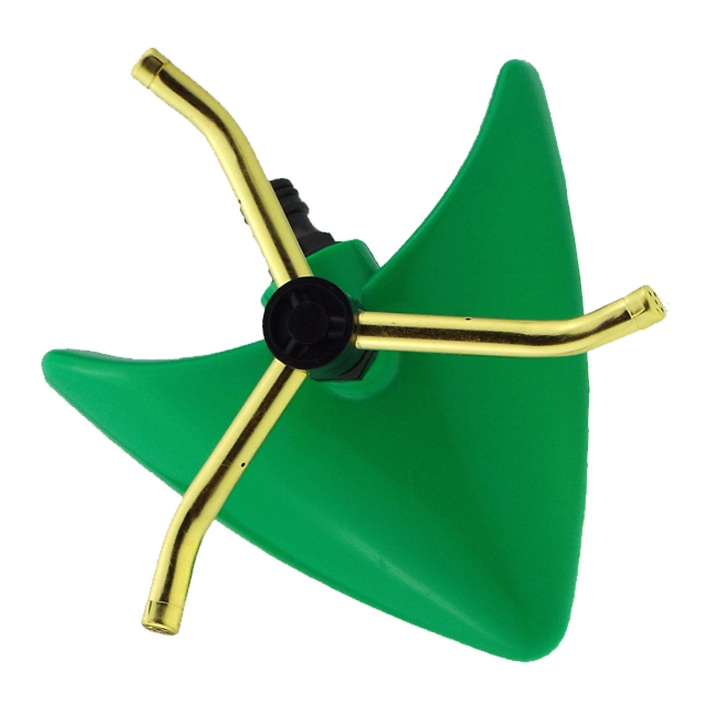 Green Leaf 3‑Arm Rotating Garden Sprinkler