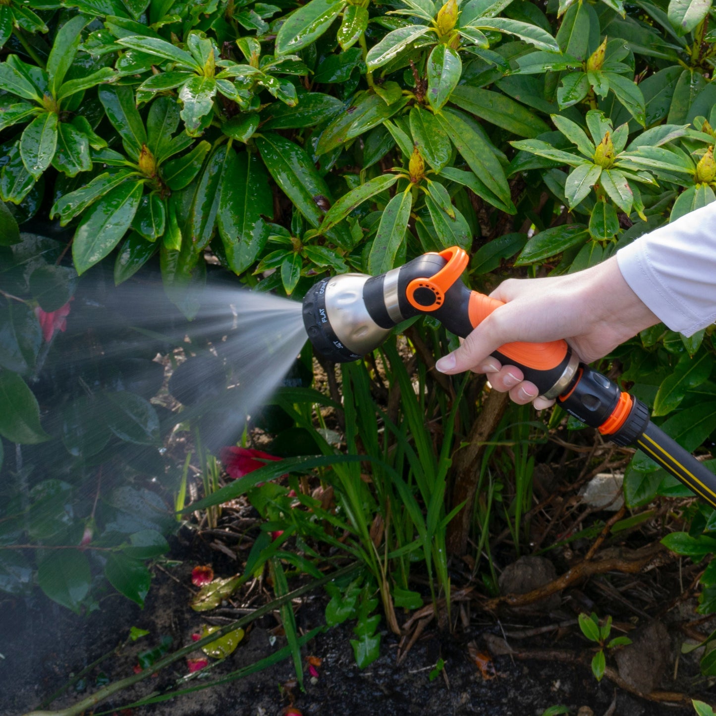 Cost Wise Black/Orange Multi‑Function Garden Hose Spray Gun with 8 Adjustable Patterns