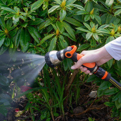Cost Wise Black/Orange Multi‑Function Garden Hose Spray Gun with 8 Adjustable Patterns