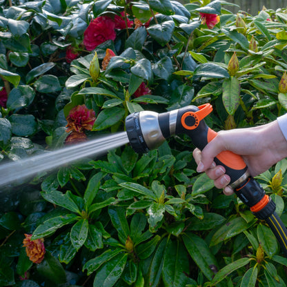Cost Wise Black/Orange Multi‑Function Garden Hose Spray Gun with 8 Adjustable Patterns