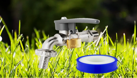 1/2" BSPM Brass Lever Tap with Lockable Hose Barb Fitting And PTFE Tape Included