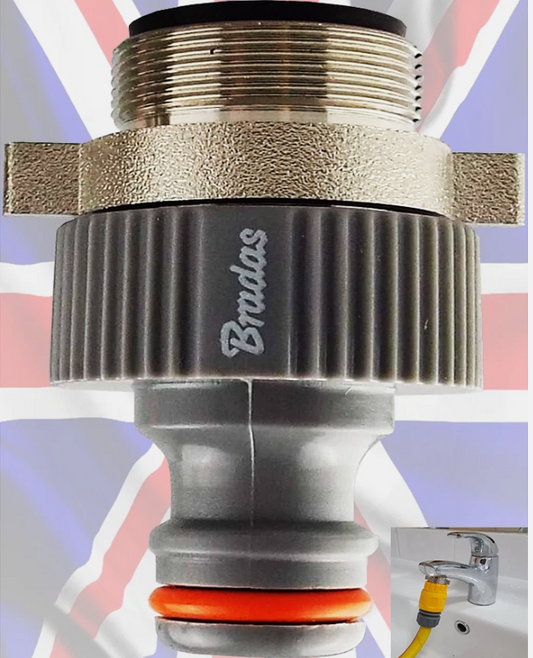 24mm Kitchen Tap Adapter – Fits Fine Thread Taps to 3/4" Garden Hose Connector