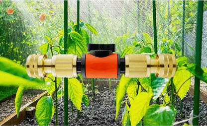 Brass Connector In-Line Flow Valve for 1/2" Irrigation and Garden Hoses!
