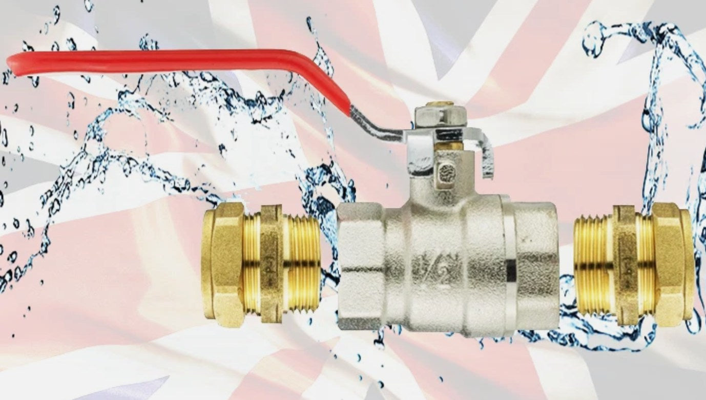 Brass Lever Ball Valve – 15mm Compression On/Off Tap for Plumbing & Water Flow