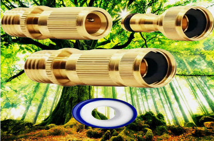 Brass Quick Connect Set: Reliable 3/4” Hose Fittings with PTFE Tape!