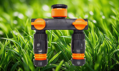Dual Connector 2-Way Tap Splitter for Easy Garden Hose Irrigation!!