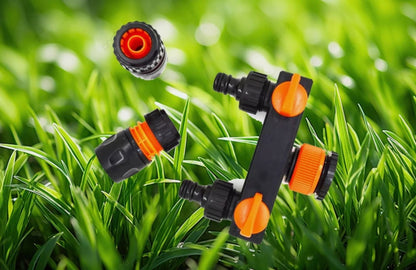 Dual Connector 2-Way Tap Splitter for Easy Garden Hose Irrigation!!