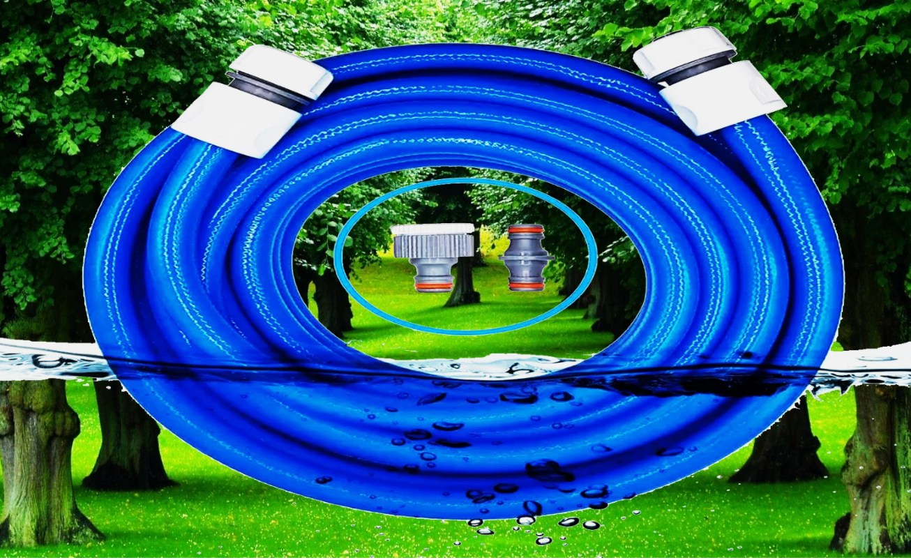 Hygienic Water Transfer: 10m Premium 3-Layer Hose with Reliable Connectors
