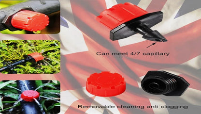 100pcs Adjustable Irrigation Dripper Kit – Precise Watering Nozzles