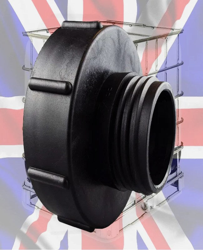 IBC Tank Lid S100X8 with Integrated Lever Valve & Quick Connect Hose Fitting