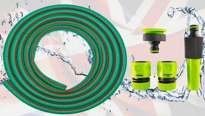 20m Garden Hose (1/2") – Includes Spray Lance, Tap Fitting & FREE Connector Kit
