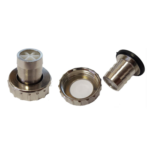 Brass Tap Connector: 1" BSP Female Inlet and 3/4" Barb Outlet