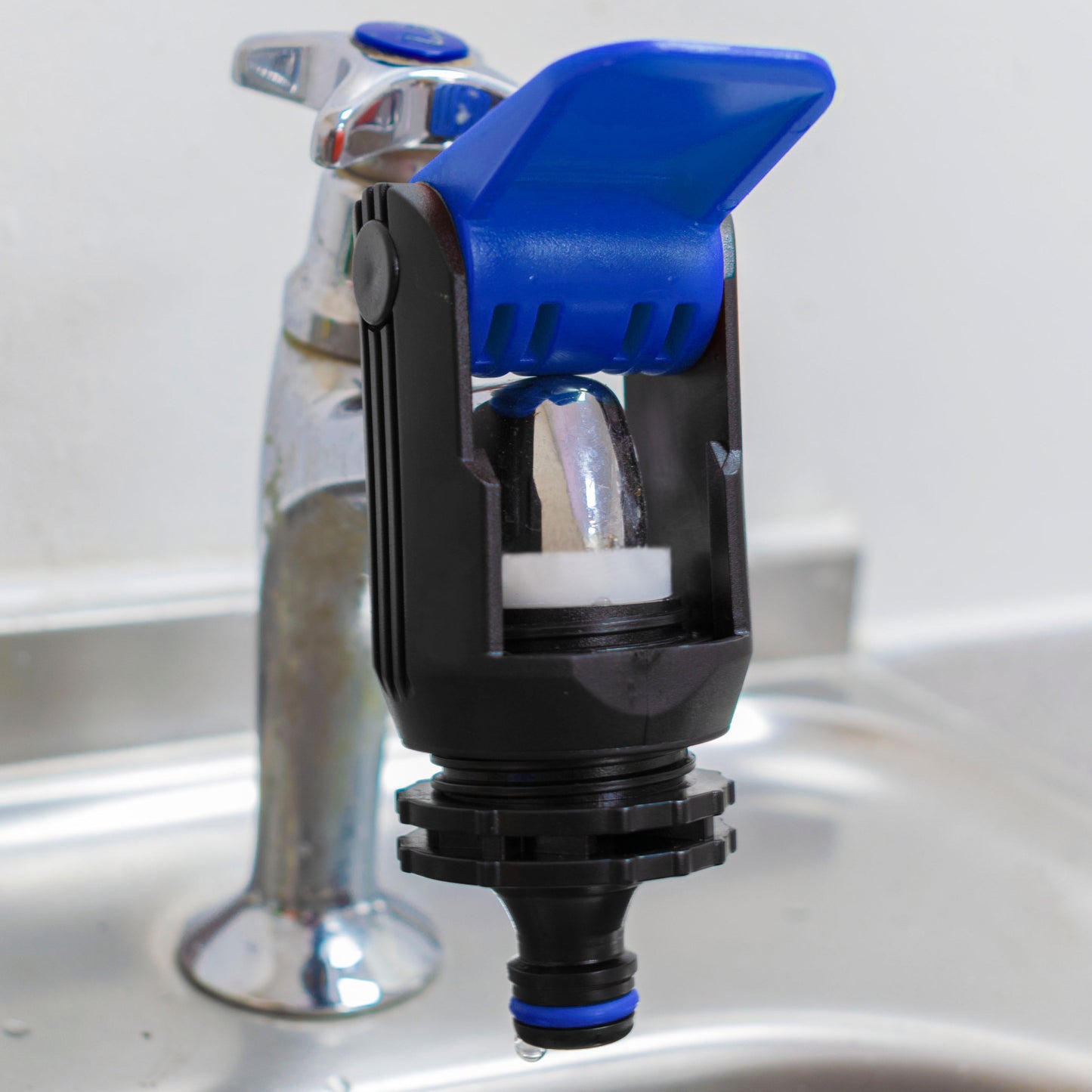 Non-Branded Blue Adapter for Kitchen Tap