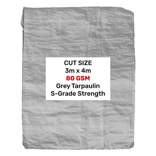S-Grade Grey Tarp 3m x 4m