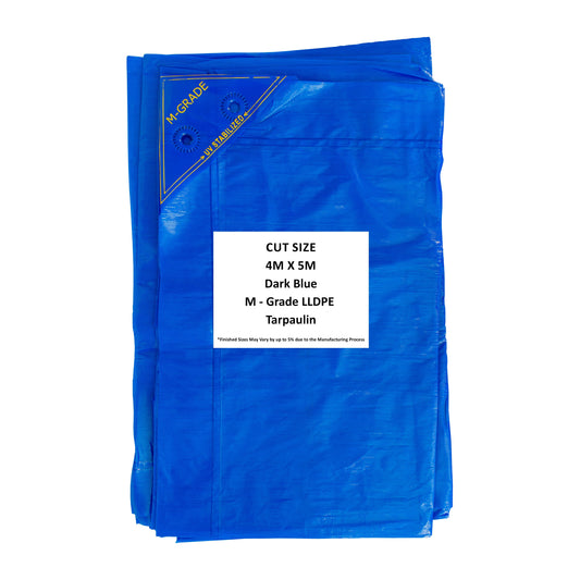 Blue M-Grade LLDPE Tarp 4m x 5m
