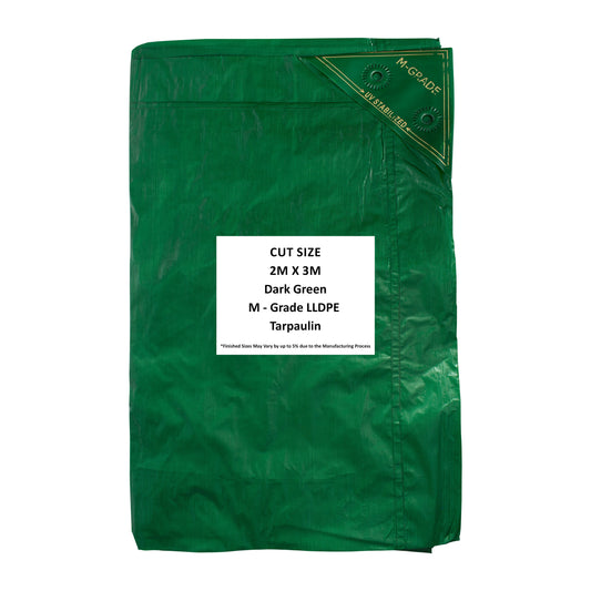 Green M-Grade LLDPE Tarp 2m x 3m