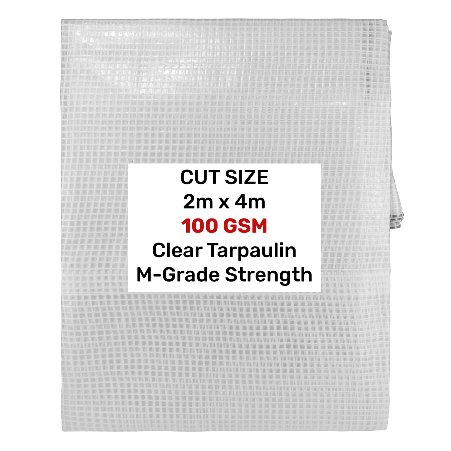 M-Grade Transparent Tarp 2m x 4m