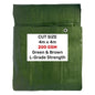 Green/Brown Tarpaulin Sheet 4m x 4m – L-Grade Cover