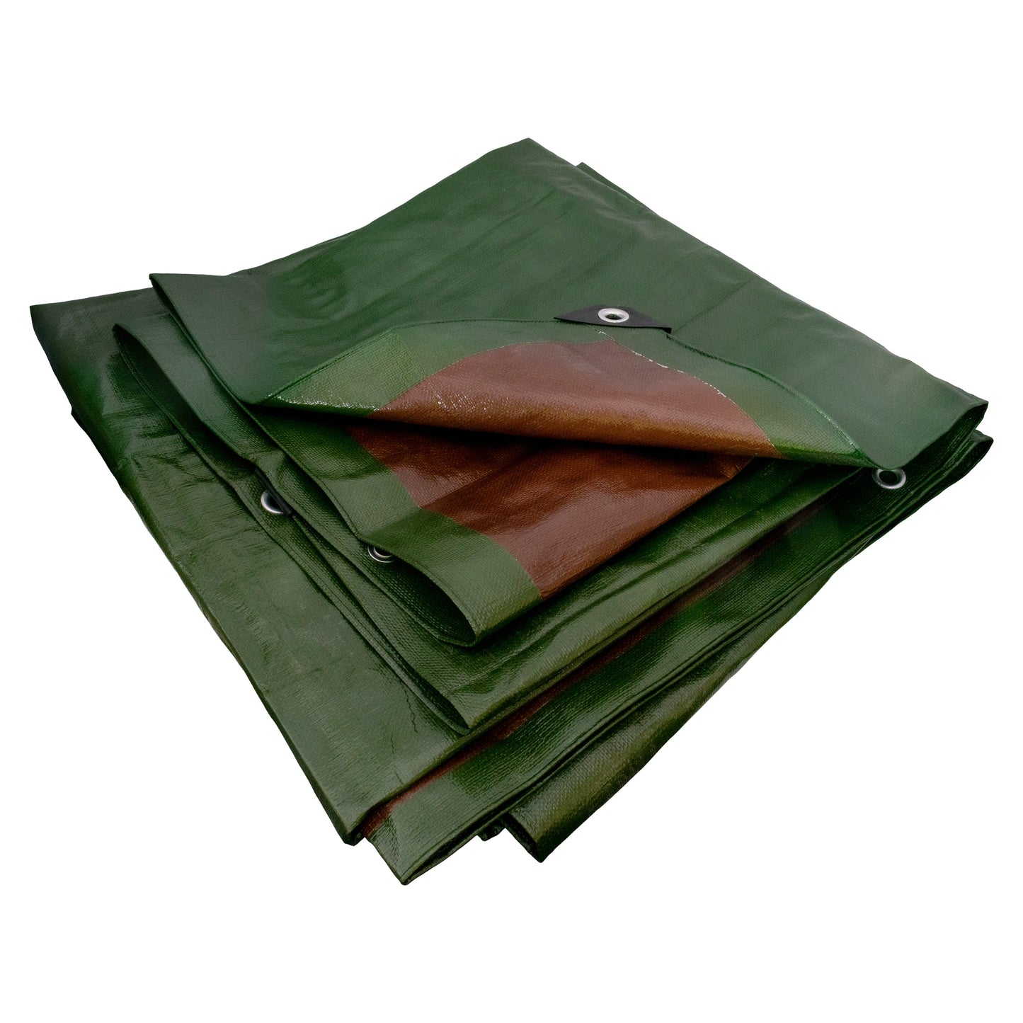 Green/Brown Tarpaulin Sheet 2m x 2m – L-Grade Cover