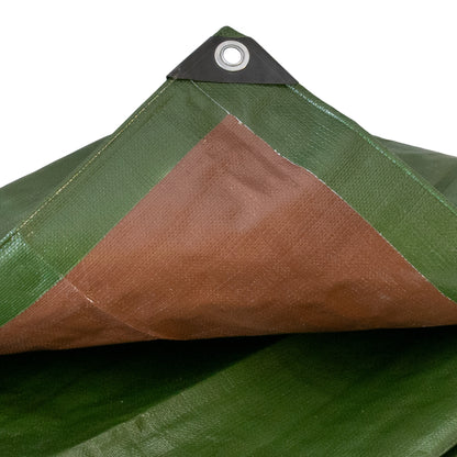 Green/Brown Tarpaulin Sheet 1m x 1m – L-Grade Cover