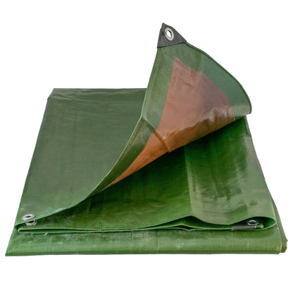 Green/Brown Tarpaulin Sheet 1m x 1m – L-Grade Cover