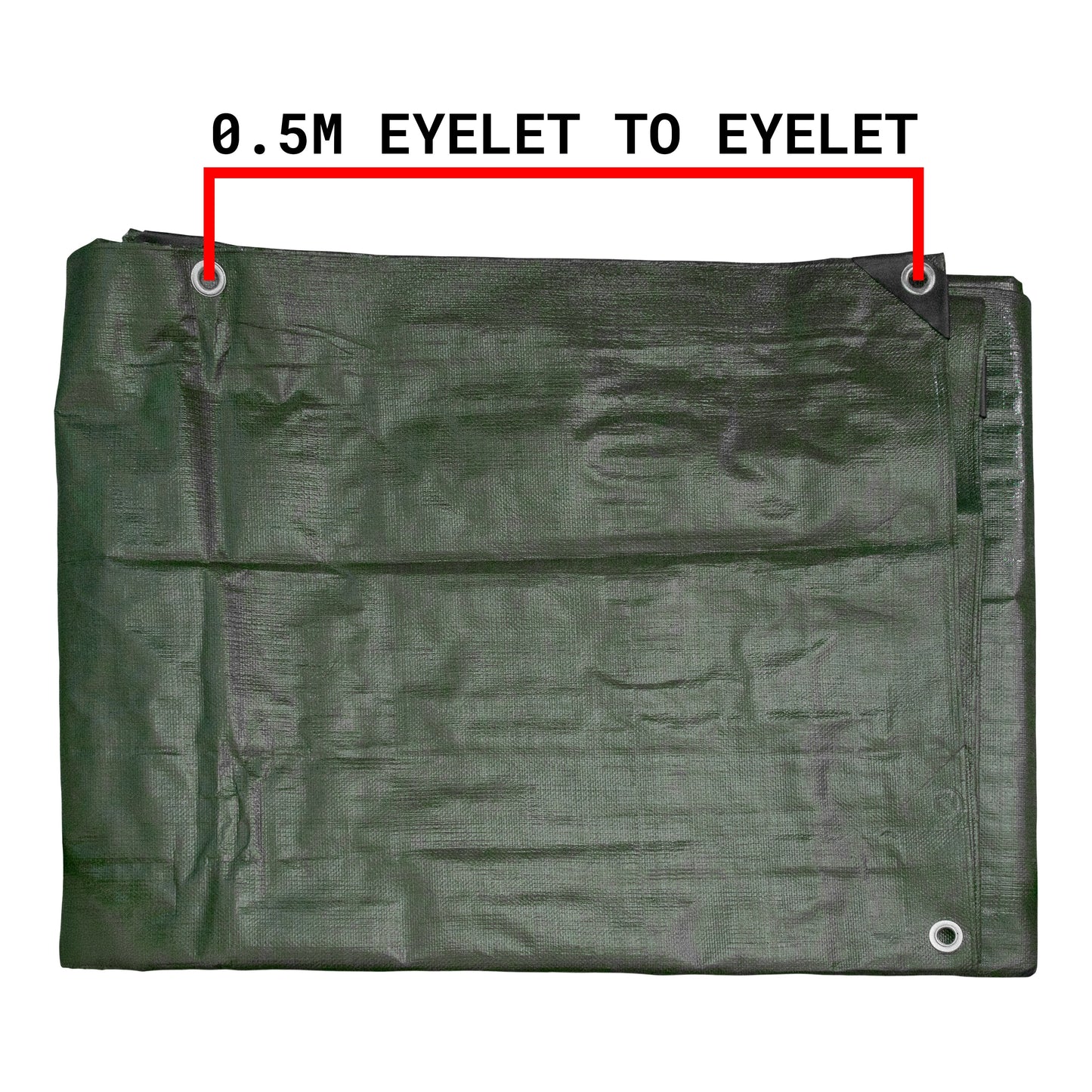 Green/Brown Tarpaulin Sheet 1m x 1m – L-Grade Cover
