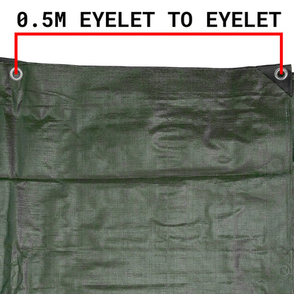 Green/Brown Tarpaulin Sheet 2m x 2m – L-Grade Cover