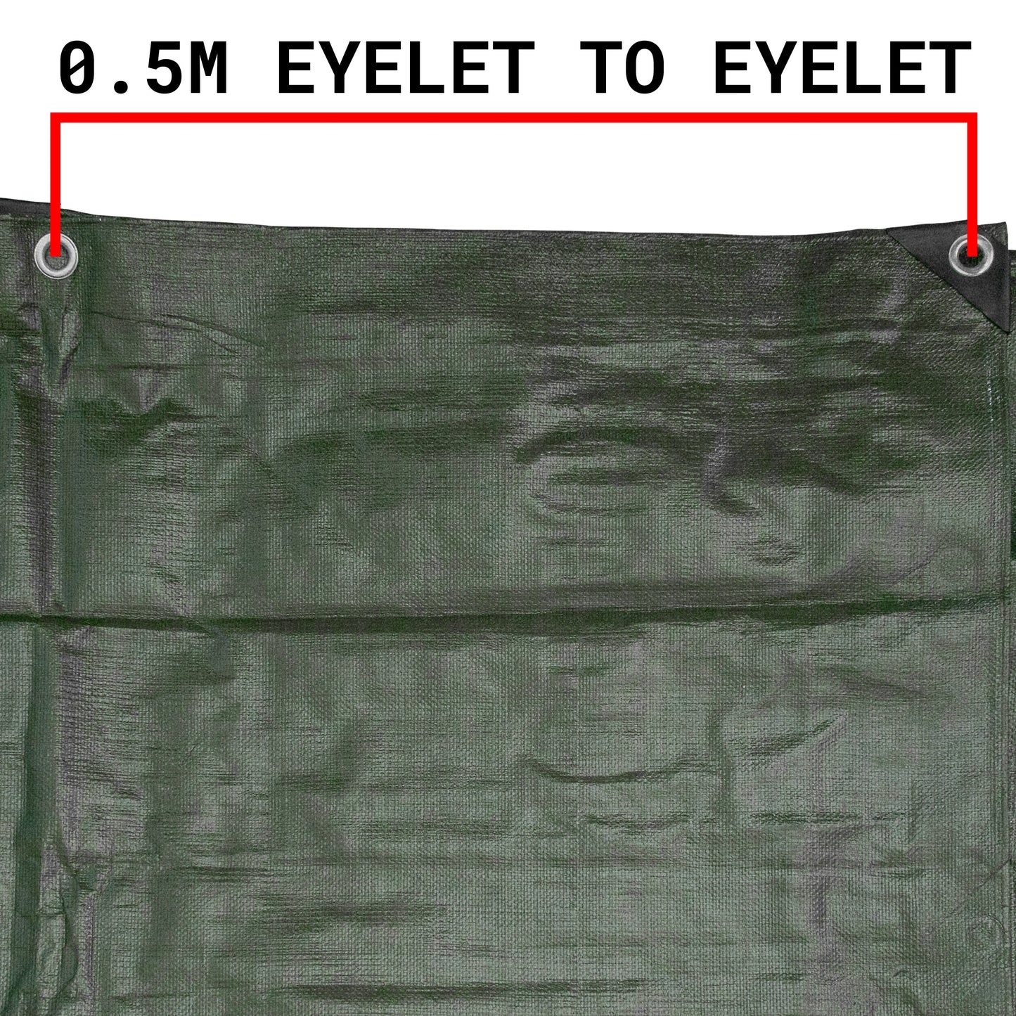 Green/Brown Tarpaulin Sheet 5m x 6m – L-Grade Cover