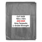 L-Grade Grey Tarp 10m x 12m