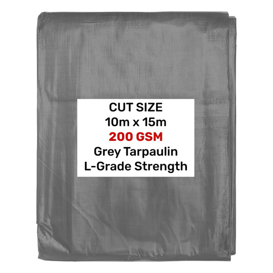 L-Grade Grey Tarp 10m x 15m