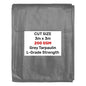 L-Grade Grey Tarp 3m x 3m