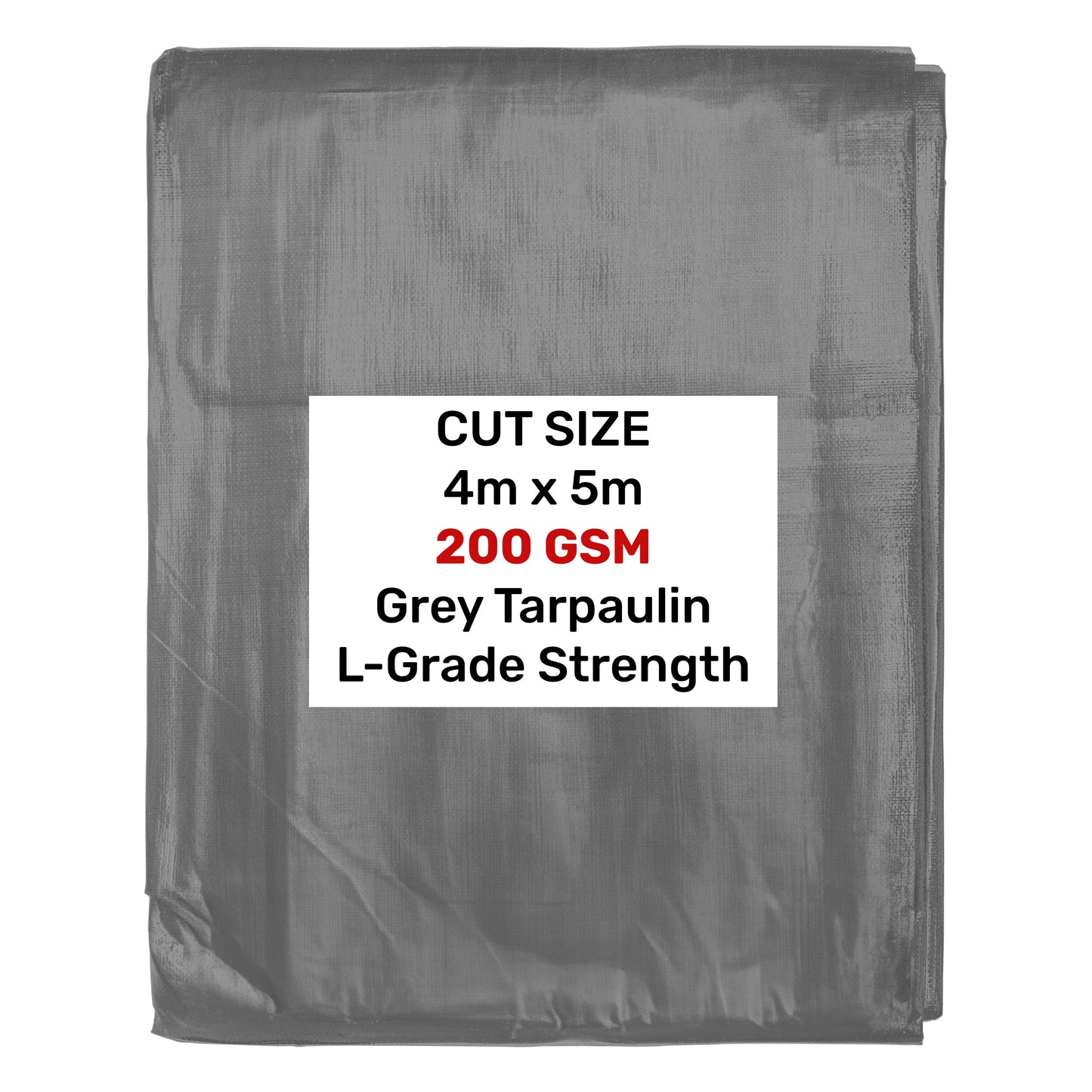 L-Grade Grey Tarp 4m x 5m