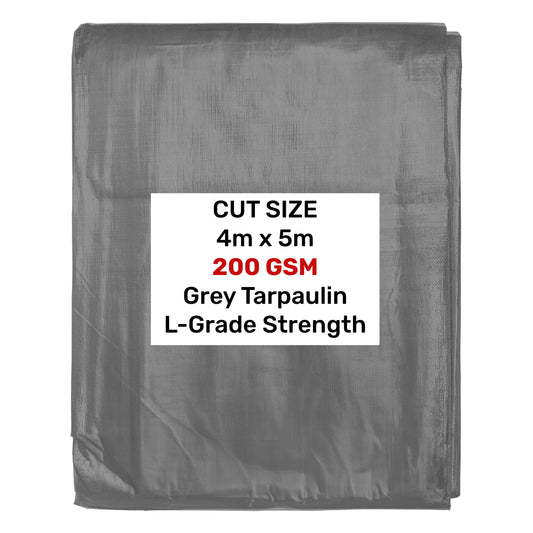 L-Grade Grey Tarp 4m x 5m