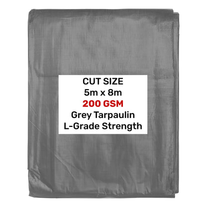 L-Grade Grey Tarp 5m x 8m