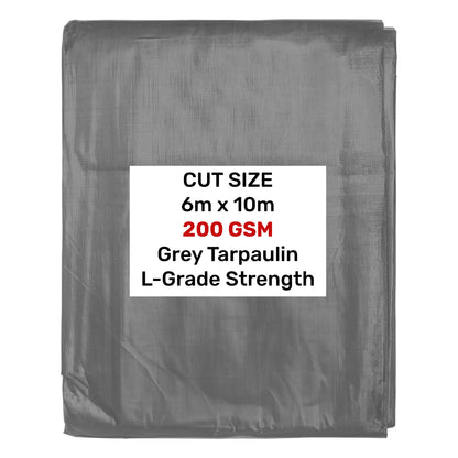 L-Grade Grey Tarp 6m x 10m