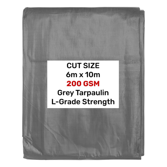 L-Grade Grey Tarp 6m x 10m