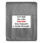 L-Grade Grey Tarp 6m x 8m