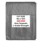 L-Grade Grey Tarp 8m x 12m