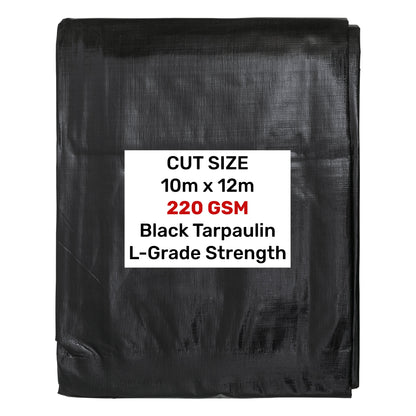 L-Grade Black/Silver Tarp 10m x 12m