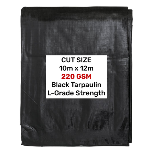 L-Grade Black/Silver Tarp 10m x 12m