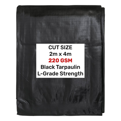 L-Grade Black/Silver Tarp 2m x 4m
