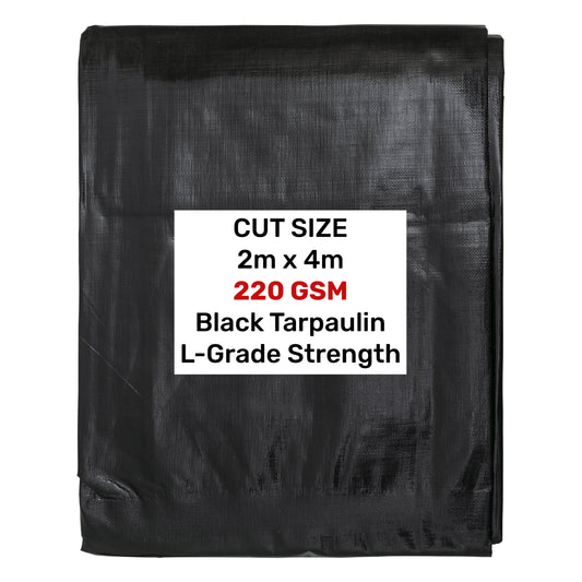 L-Grade Black/Silver Tarp 2m x 4m