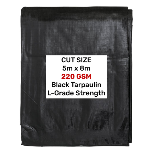 L-Grade Black/Silver Tarp 5m x 8m