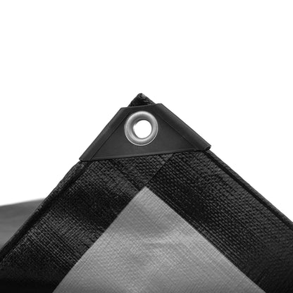 L-Grade Black/Silver Tarp 4m x 4m