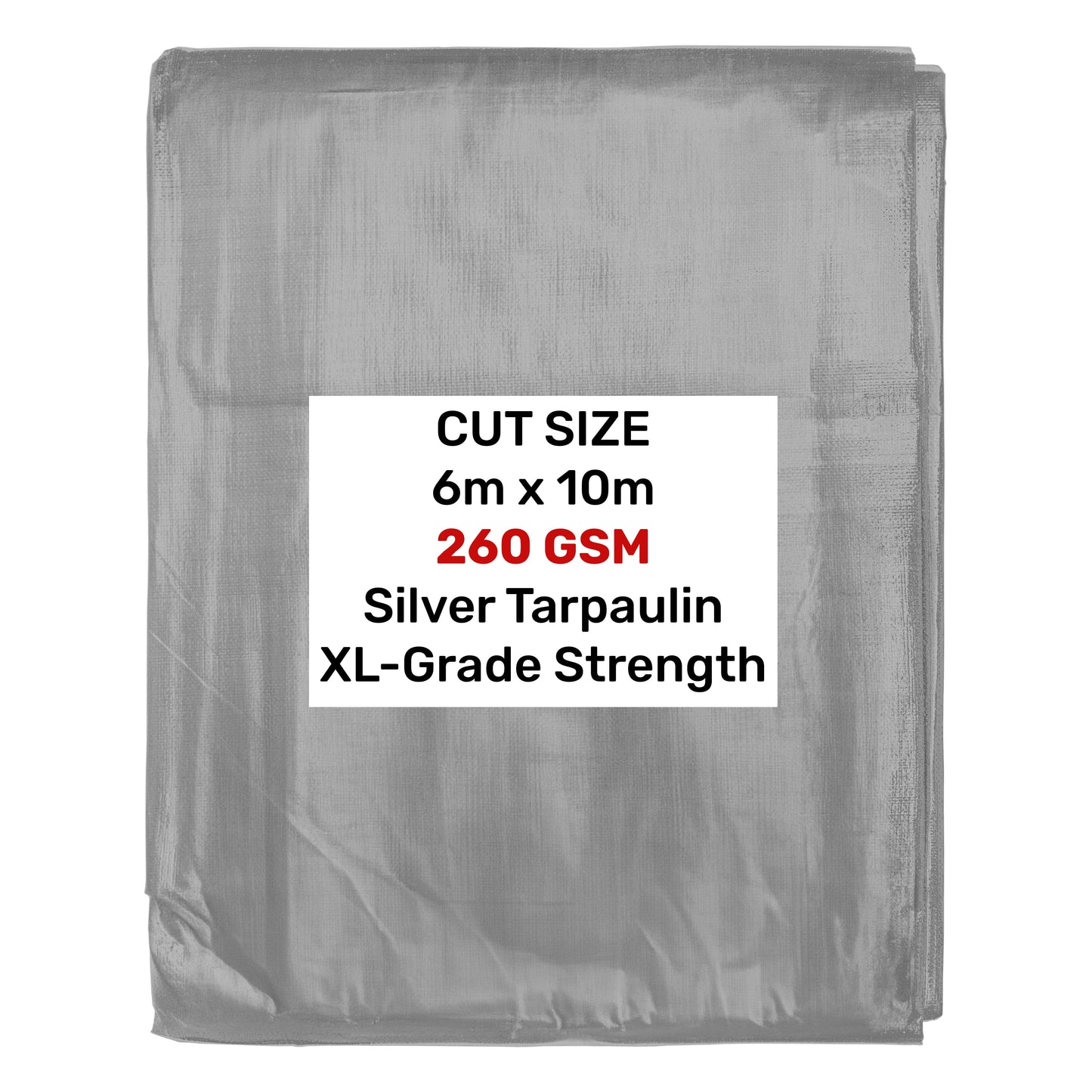 Heavy-Duty Silver Tarpaulin XL-Grade 6m x 10m