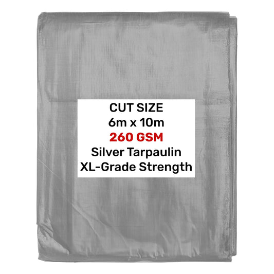 Heavy-Duty Silver Tarpaulin XL-Grade 6m x 10m