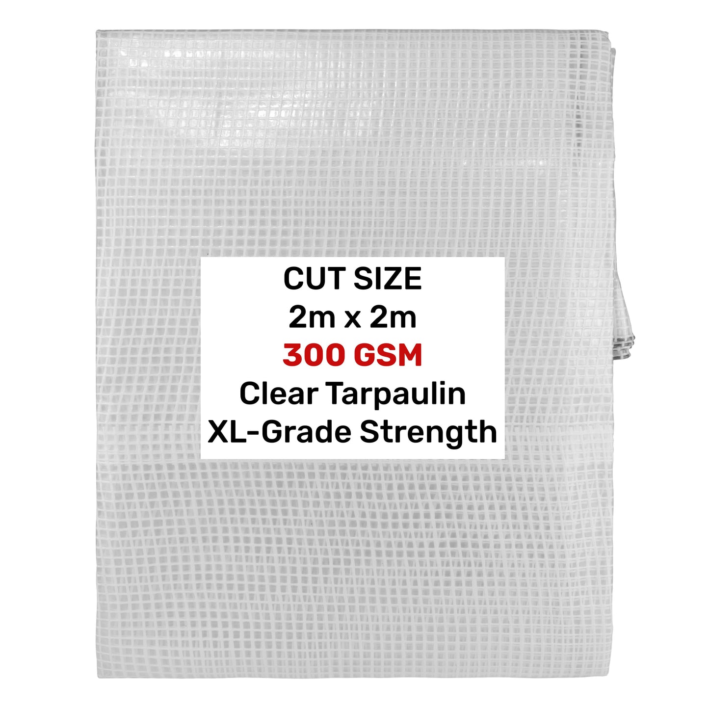 XL-Grade Clear Tarp 2m x 2m