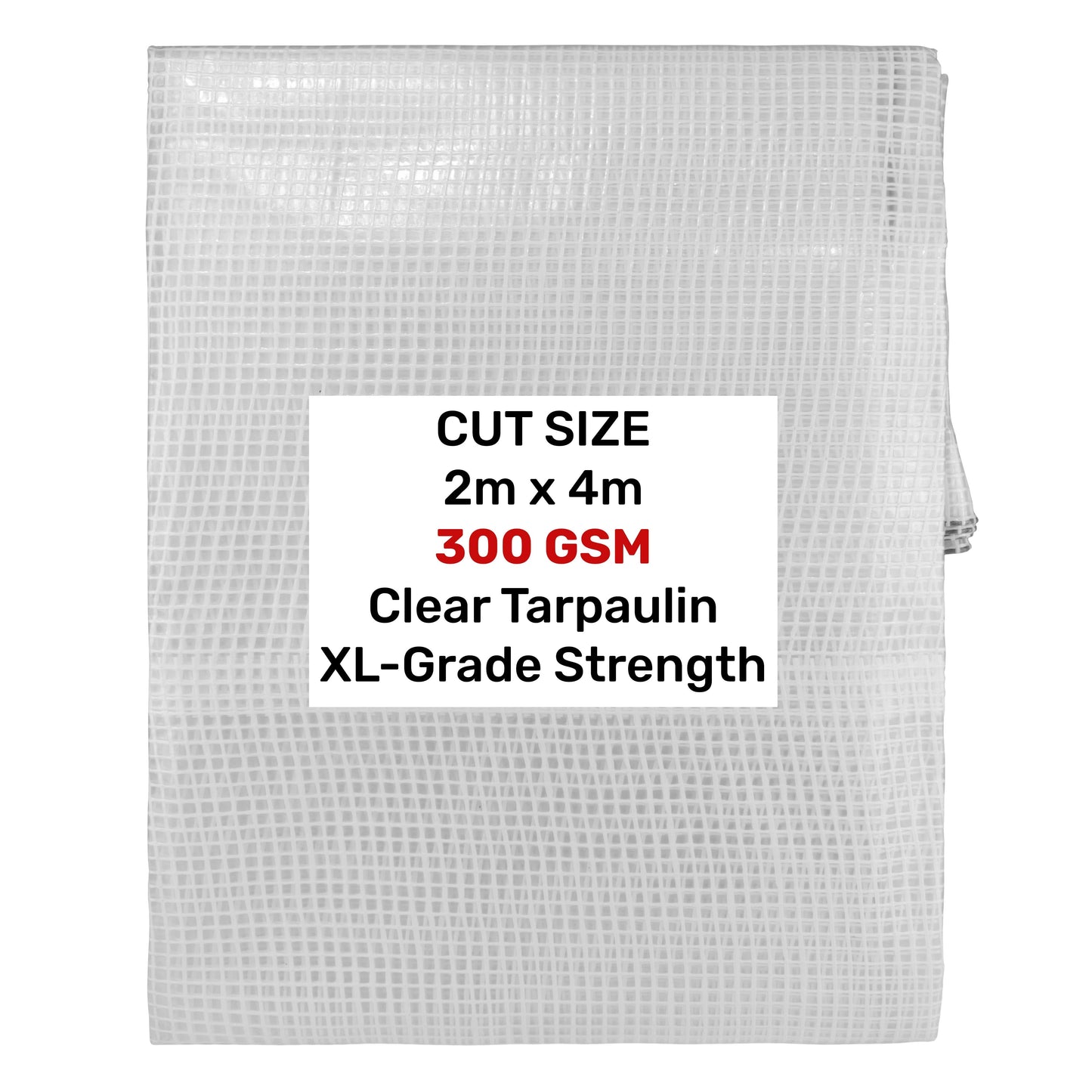XL Clear Tarp 2m x 4m