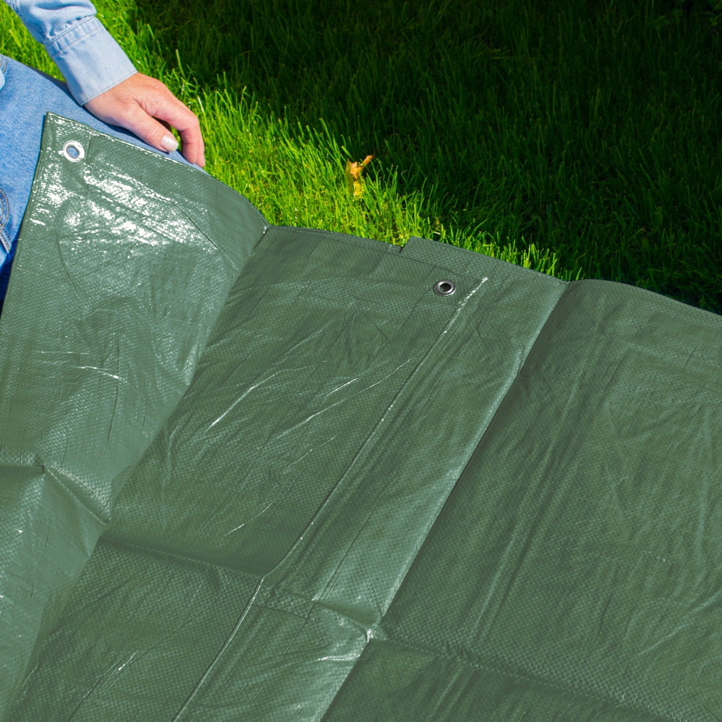 M-Grade Green Tarp 1m x 1m