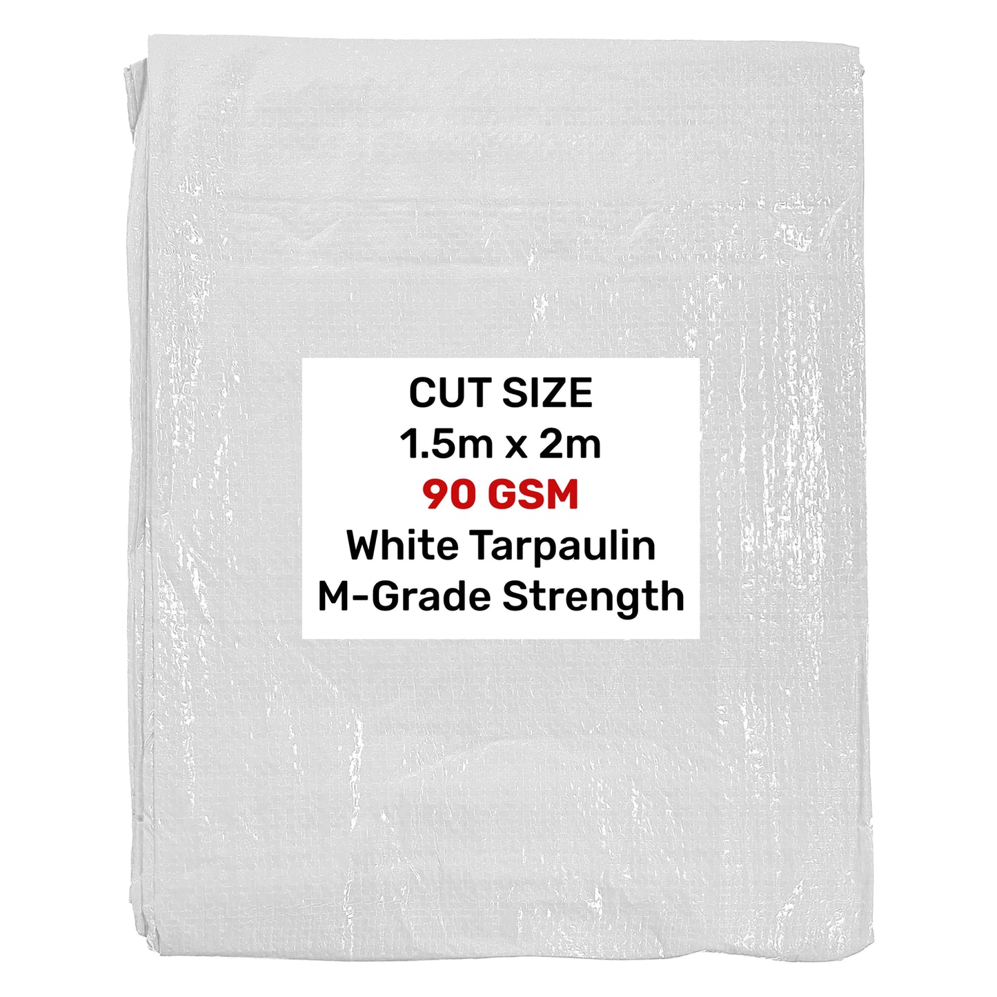 M-Grade White Tarp 1.5m x 2m